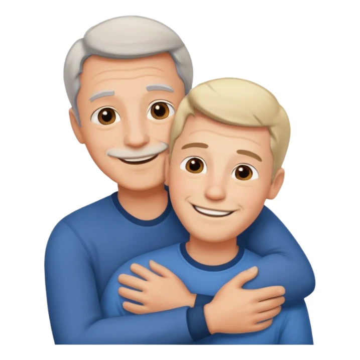 father-in-law and son-in-law hugging sticker