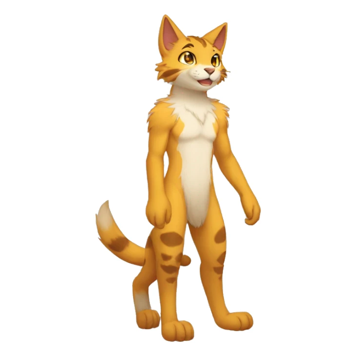 Anthro Fur-Sona feline-Fakémon Full Body sticker