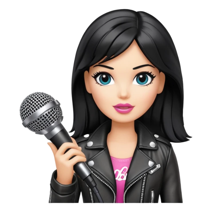 barbie rockstar   with black hair  sticker