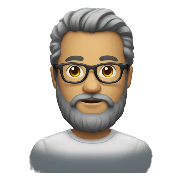 Bearded person majestic with glasses sticker