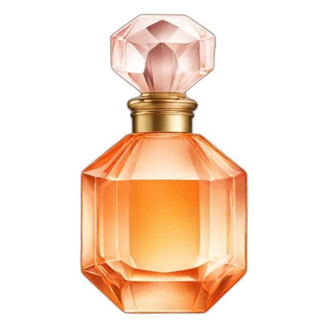 Iconic Octogonal Crystal Fragrance Bottle Orange Tint sticker