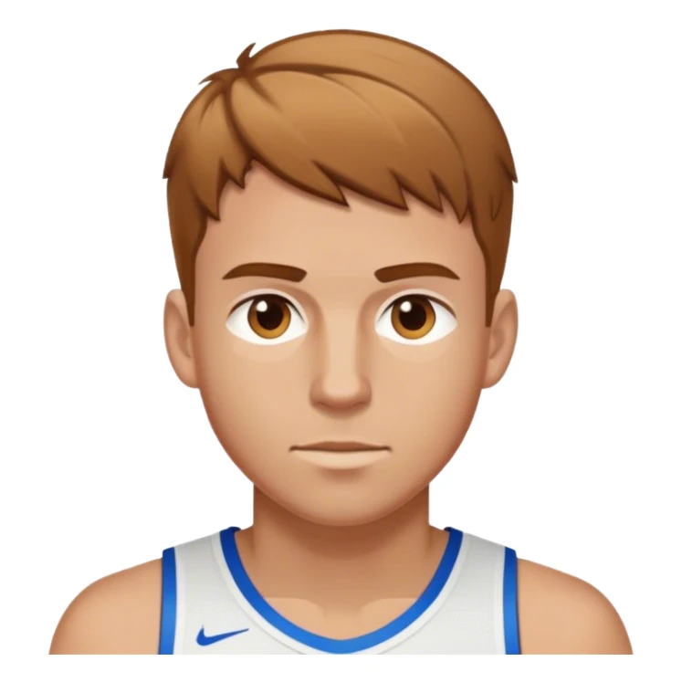 white male basketball player with short light brown hair  sticker