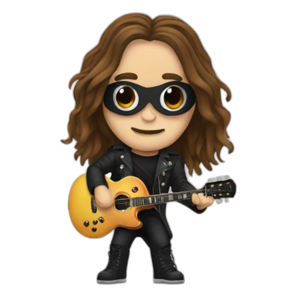 Ozzy over guitar sticker