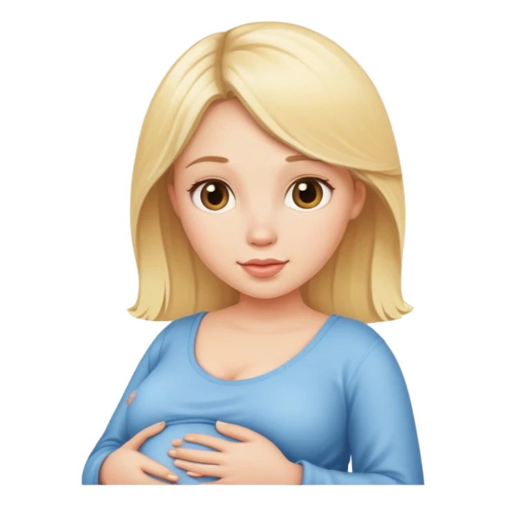 pregnant blonde girl  sticker