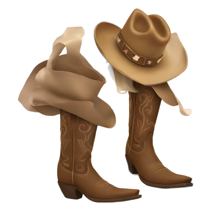 Girly square toed cowboy boots sticker