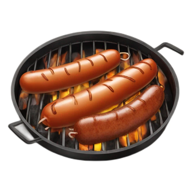 Merguez and salsicha on barbecue sticker