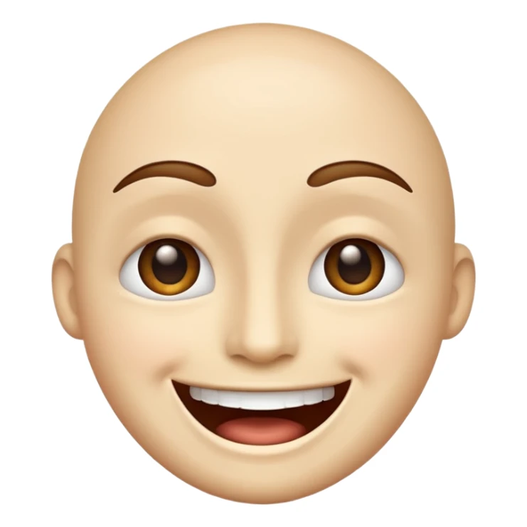 A smile but put the mouth above the eyes sticker