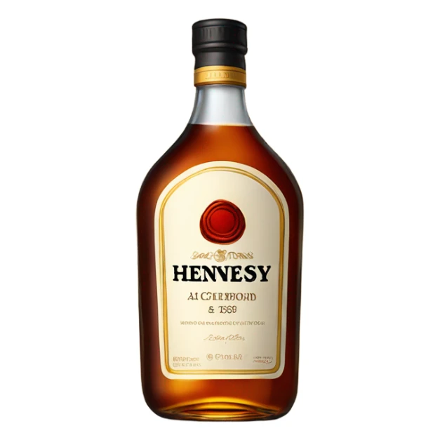 A bottle of Hennessy  sticker