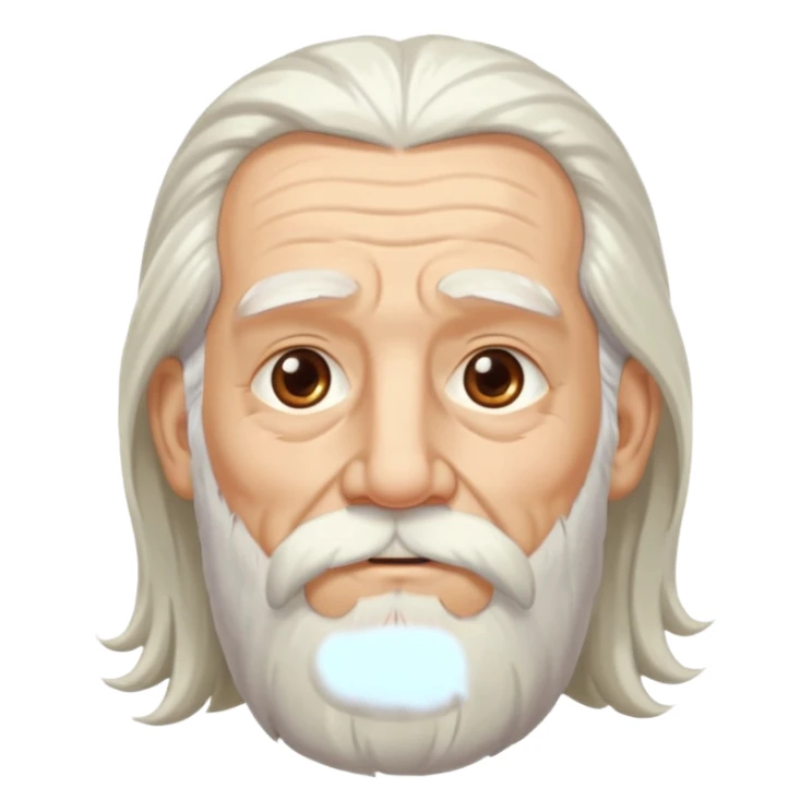 elderly man long hair and long bearded sticker