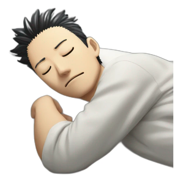 gojo satoru from jujutsu kaisen sleeping sticker