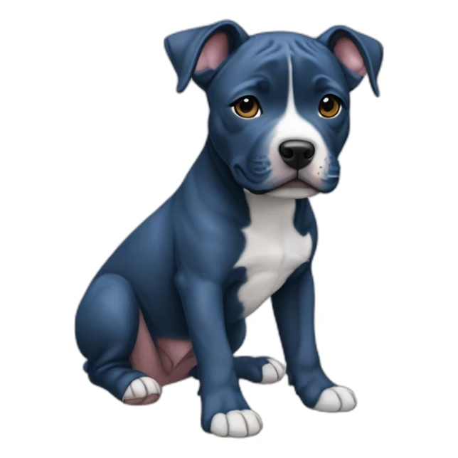 Blue Staffordshire bull terrier puppy  sticker