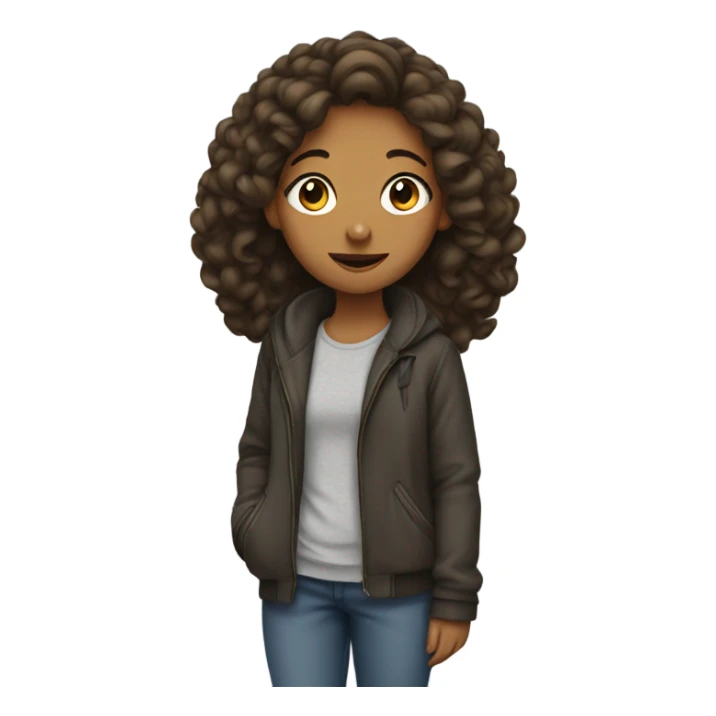 A girl on the street  sticker