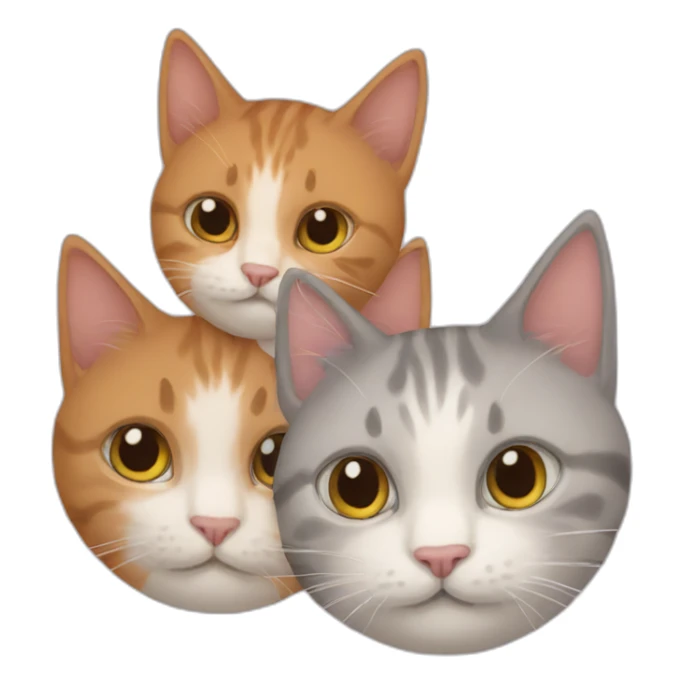 Cat-three-heads sticker