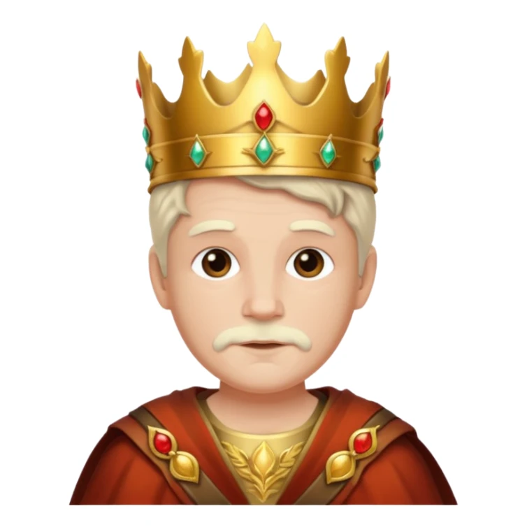 Autumn old King – maple crown + bronze sash,Red Kings. sticker