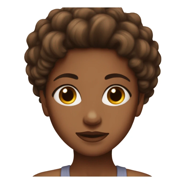 Brown eyed girl with lucious hair sticker