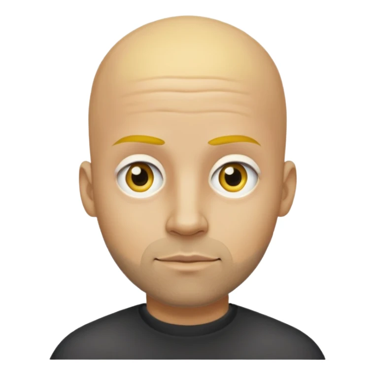 Omar Simpson character with bald yellow head, round eyes, and stubble beard sticker