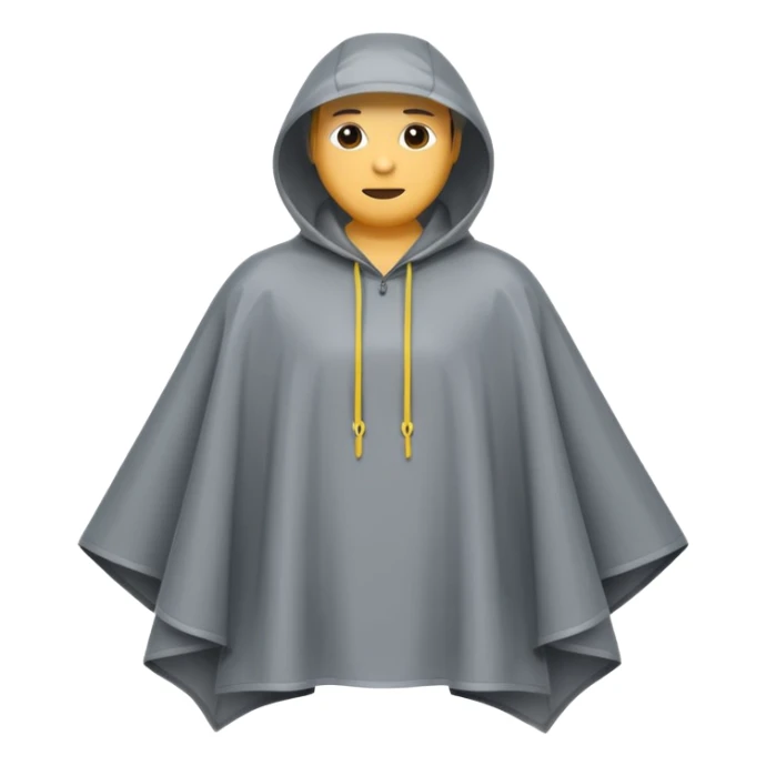 grey rain poncho sticker