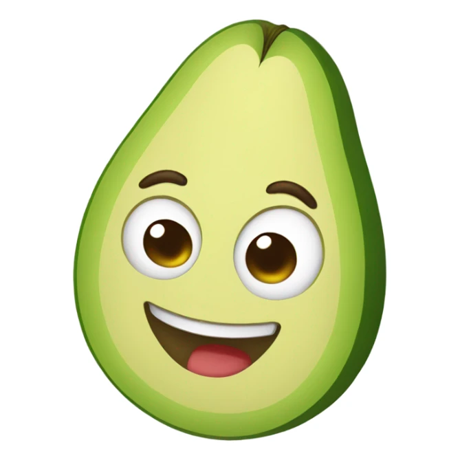 joyful avocado expression sticker