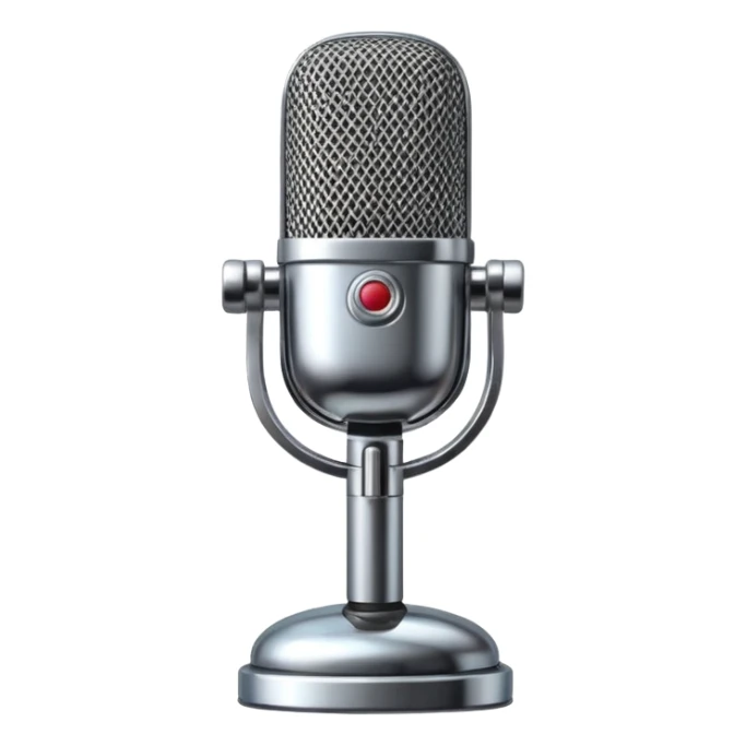 Microfono podcast vintage colorato sticker