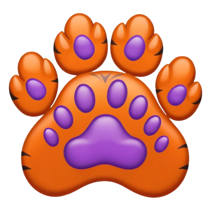 Create an emoji that says they call me Papa and use two Clemson Tiger paws  sticker