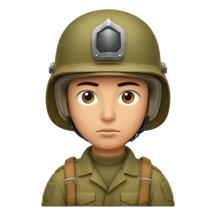 Quiero un soldado con su casco 🪖 sticker