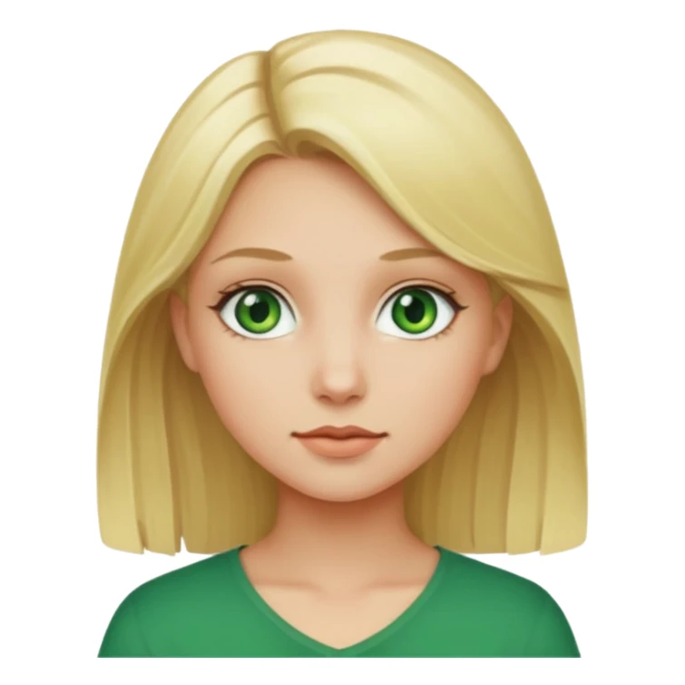 Girl blonde Green eyes sticker