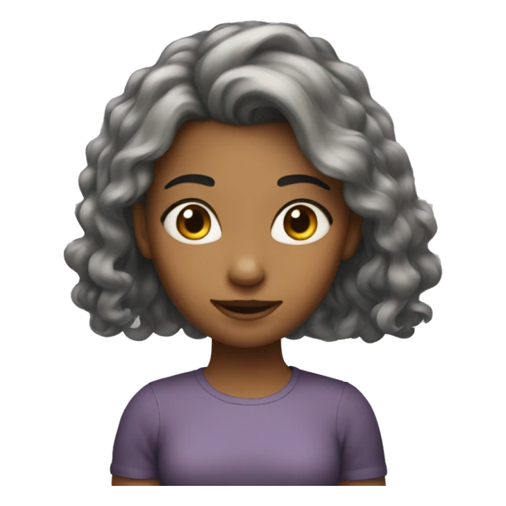 Girl with air-touch hair  sticker