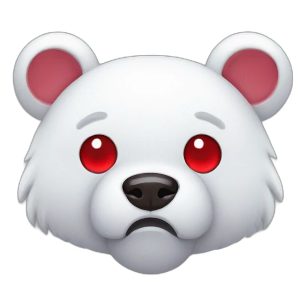 White Gloomy bear with red eyes sticker
