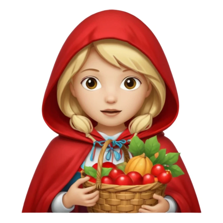 little red riding hood with blonde hair sticker
