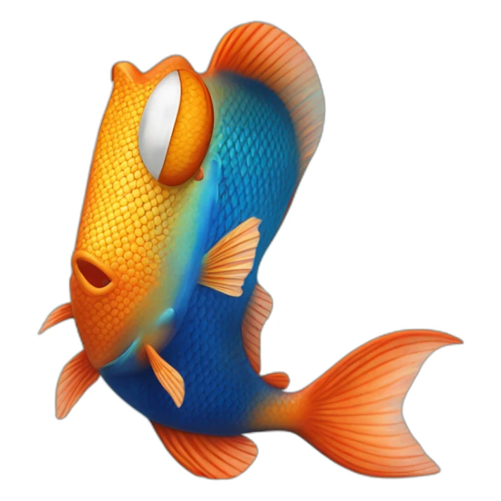 Poisson sur bob l'éponge sur Patrick l'étoile de mer sticker
