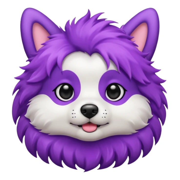 purple haired dog sticker