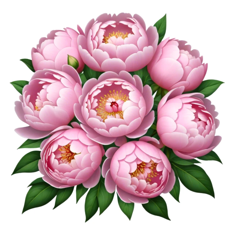 huge bouquet of light pink peonies sticker