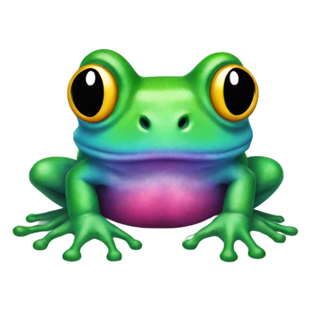Tie dye frog sticker