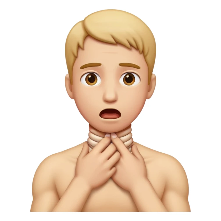 Make a emoji with a person with hands around their neck sticker