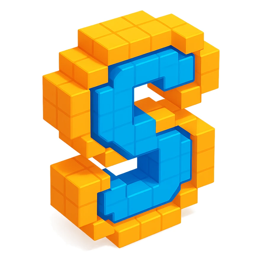 generate logo for my ai company that contains "s" letter sticker