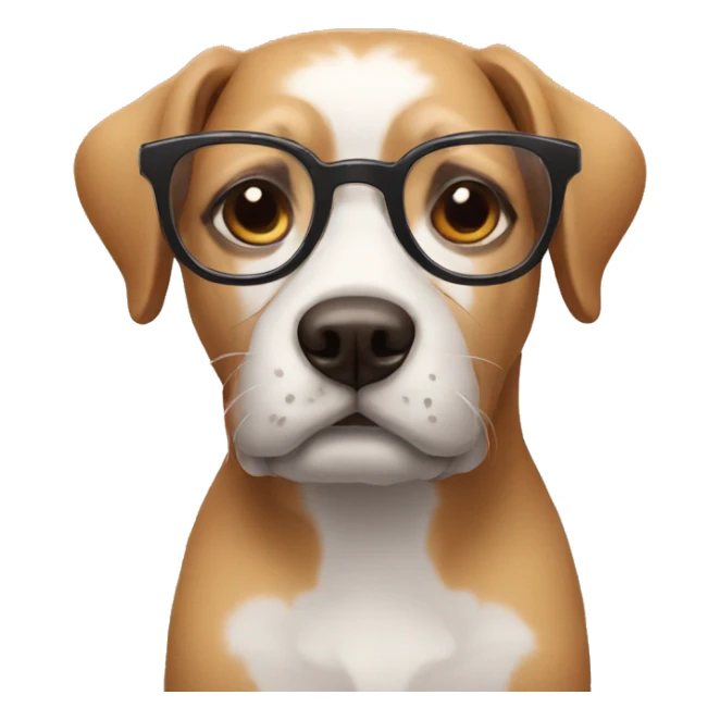 Dog with glasses sticker