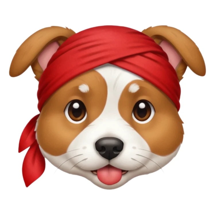 dog with wearing red bandana sticker
