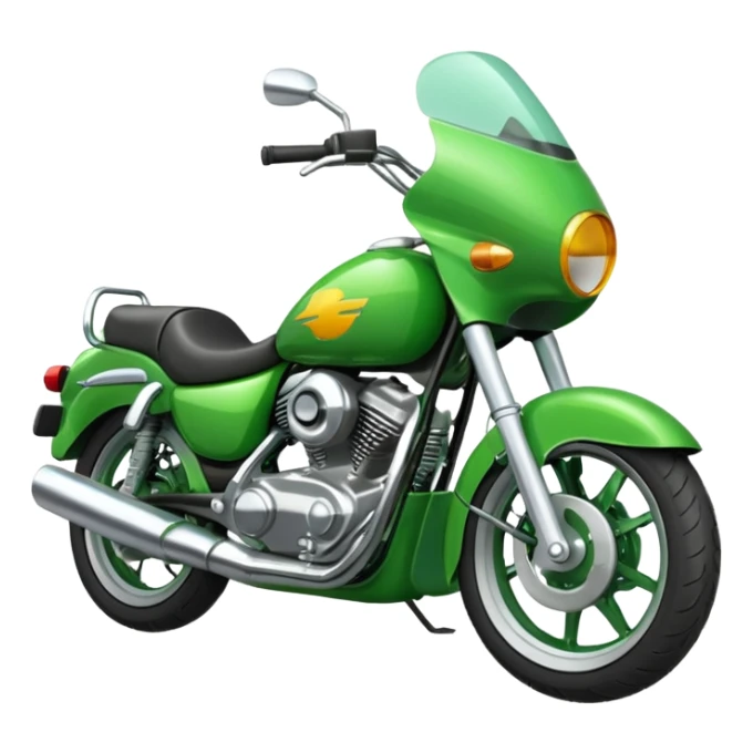 fait moi un emojie en moto vert sticker