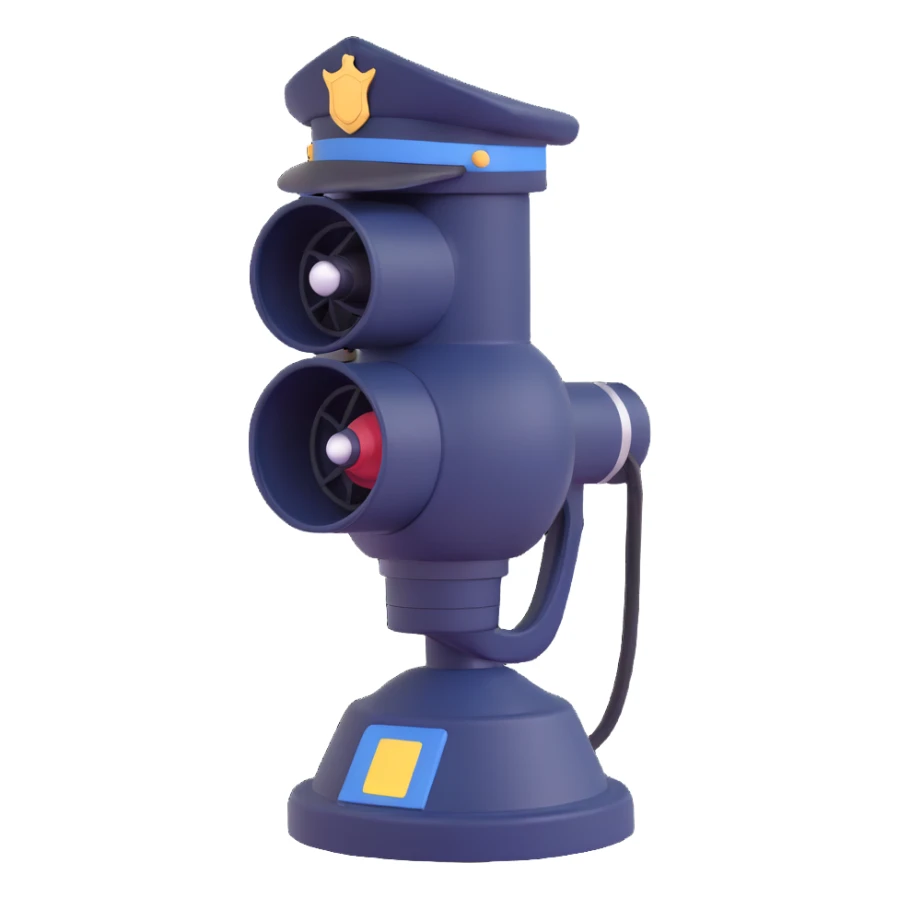 American GTA-inspired police siren, emote style, no background sticker