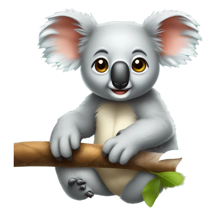 Remange entre un koala et une coccinelle extra mignonne sticker