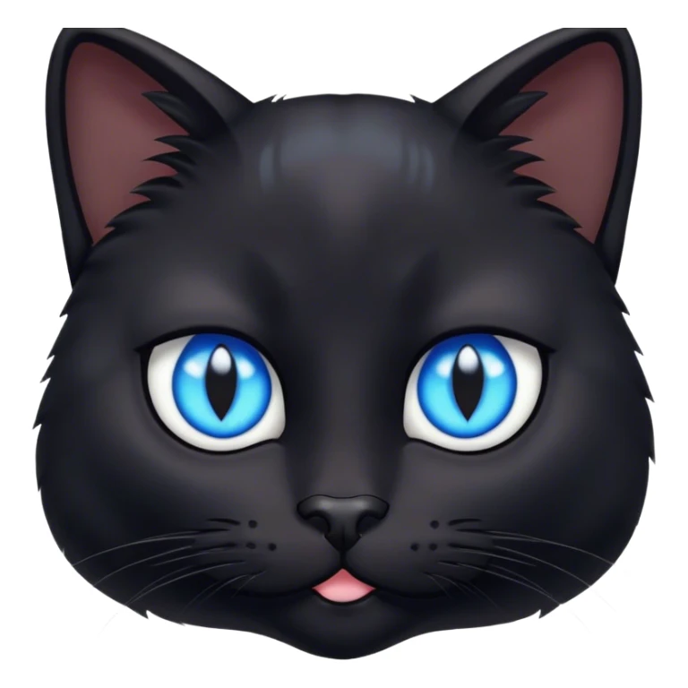 Realistic Black cat with blue eyes  sticker