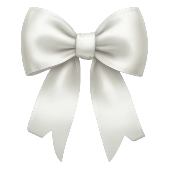 white satin bow sticker