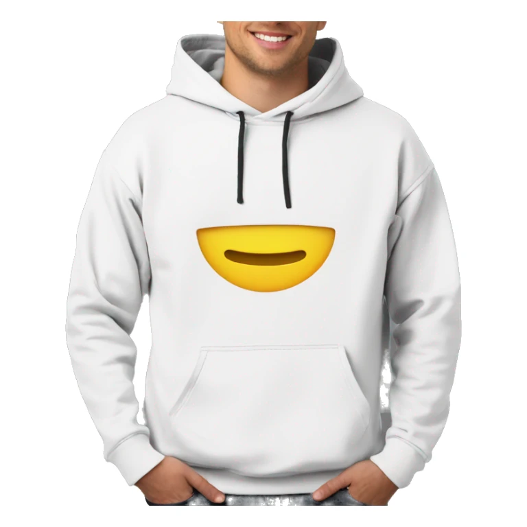 Plain White color pullover hoodie no person sticker