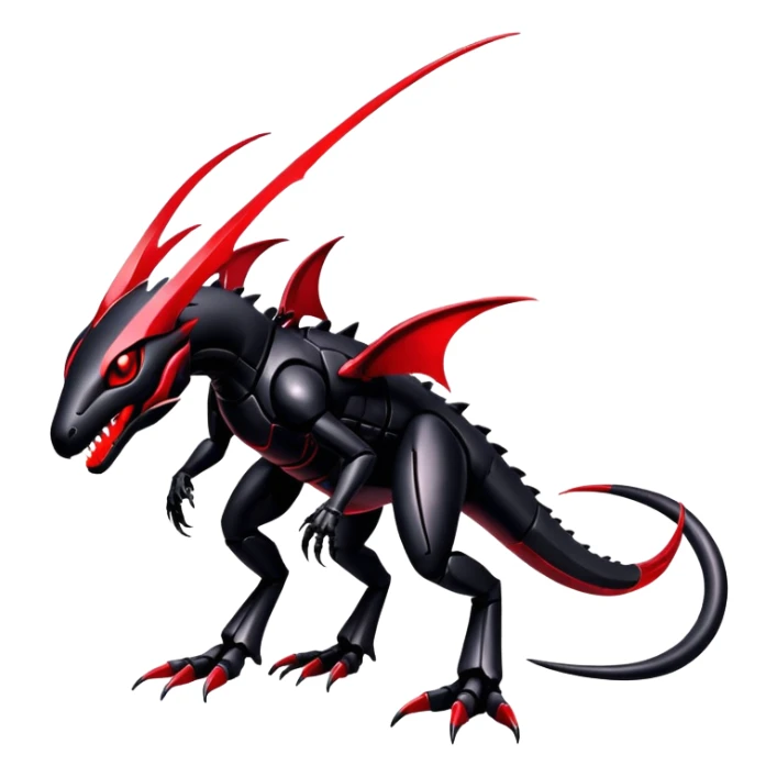 Shiny Exotic Edgy Badass Gothic Cool epic Futuristic Salandit-Genesect-Koraidon-Fakémon-hybrid-creature (full body)  sticker