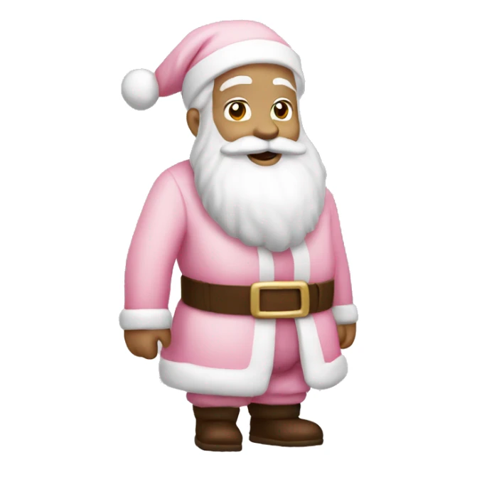 Light Pink Santa Claus with white skin sticker