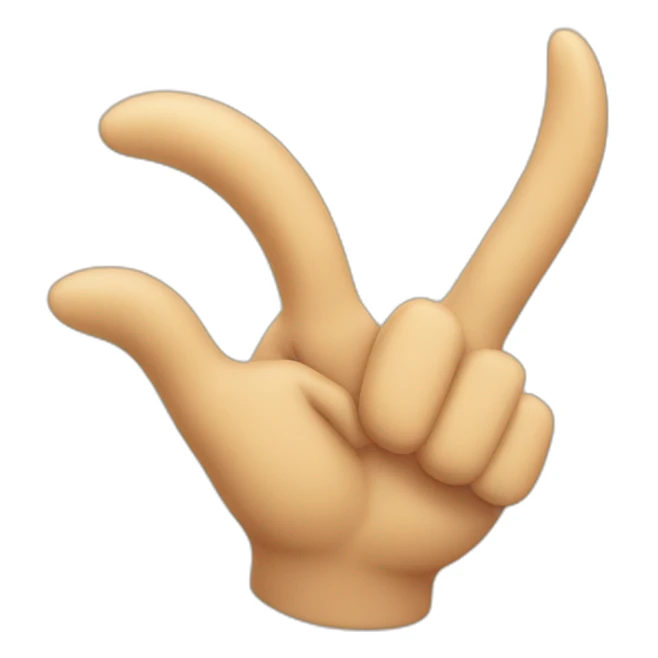 Smiling hand sign of the horns emoji sticker