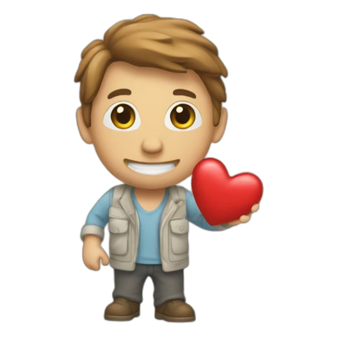 Un pouce entouré de coeur sticker