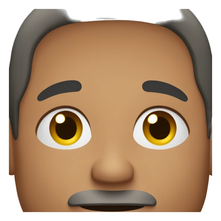 round face man with low hair and brown skin sticker