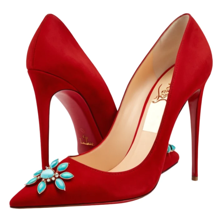 Hyperrealism, Red color, Christian Louboutin
Mix Kate 100 embellished suede pumps sticker