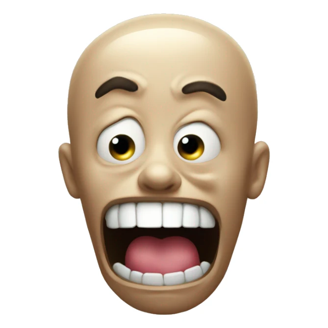 the atomic element arsenic with a shocked expression and an open mouth sticker